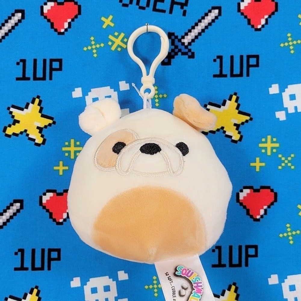 Squishmallow Brock the Bulldog 3.5" UltraSoft Stuffed Animal Toy Plush NWT 2020